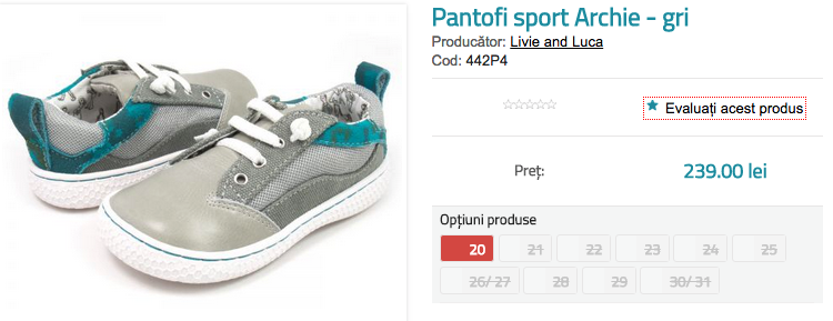 Pantofi copii sport Archie